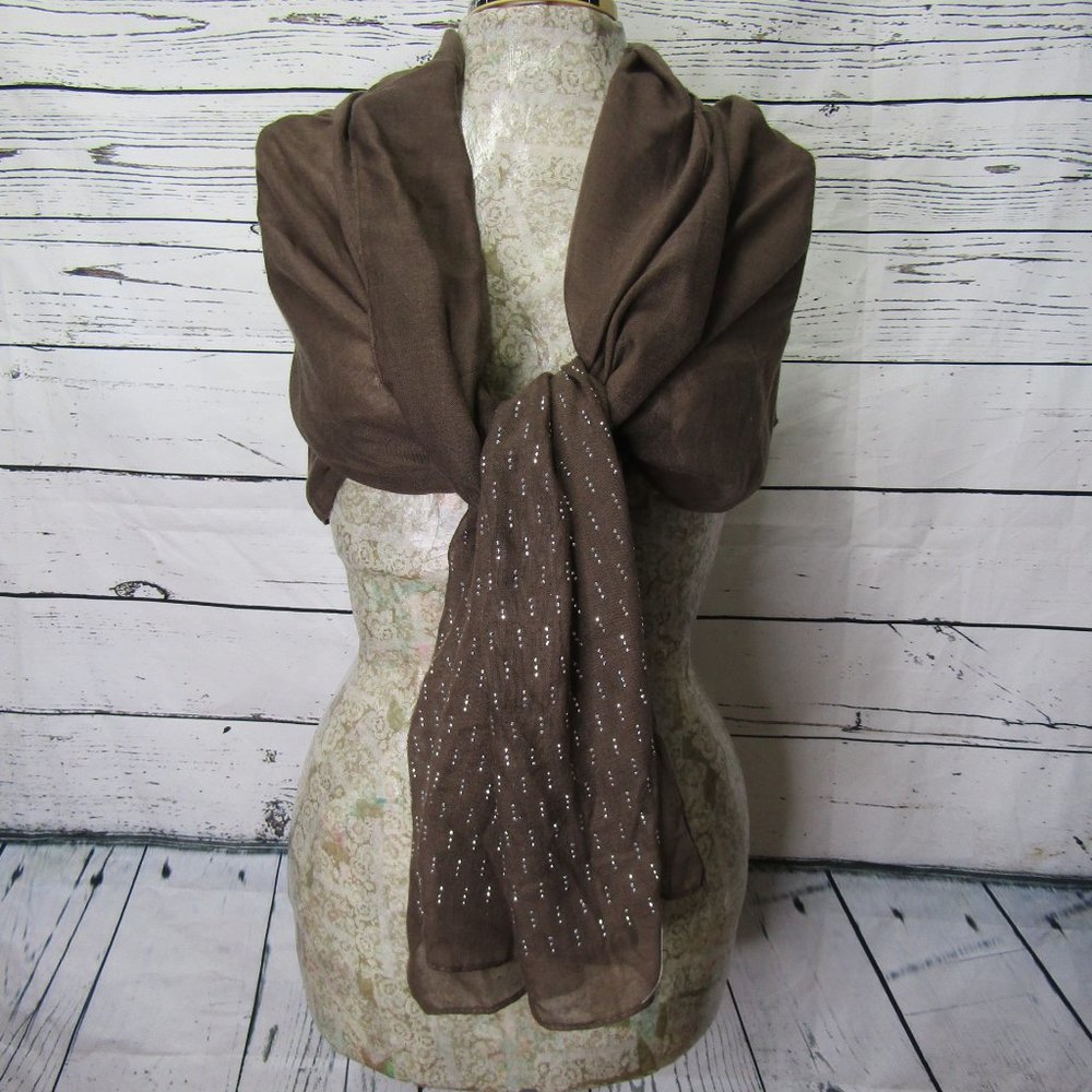 Bindya Brown Studded Scarf